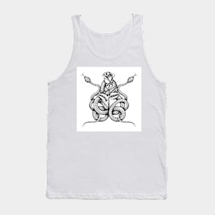 Two Snake and Rose Flower Tank Top